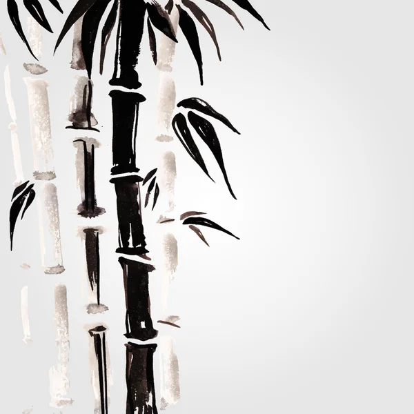 Bambù in stile cinese . — Vettoriale Stock