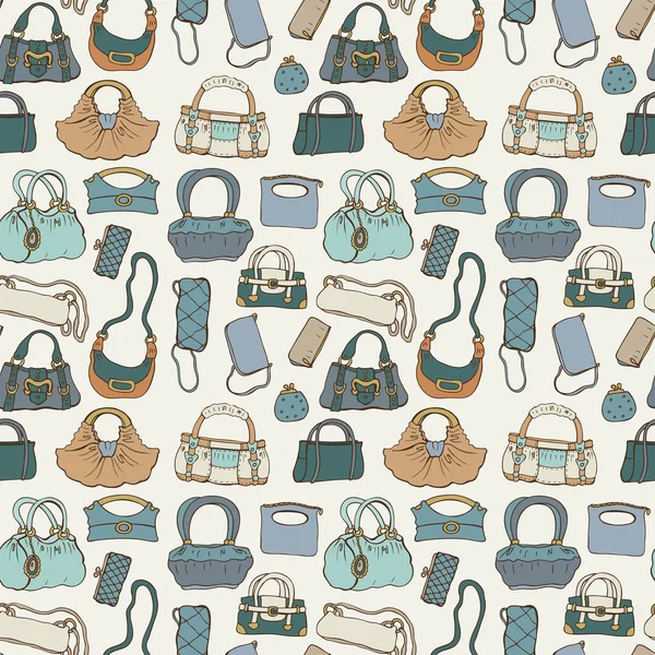 Women handbags. Seamless pattern. — Stock Vector