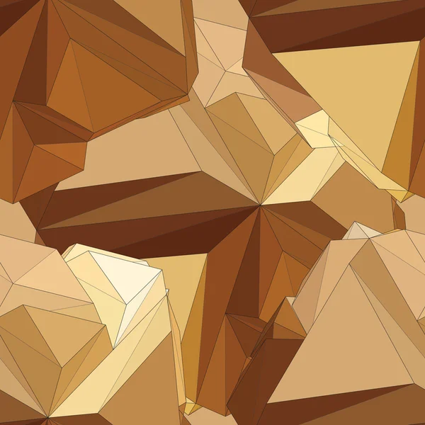 ゴールドのシームレスな多角形パターン. — ストックベクタ