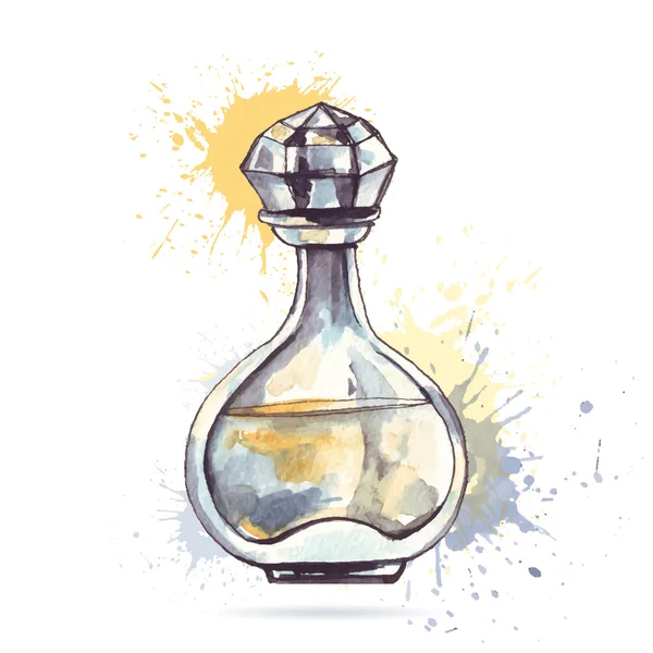 Hermosa botella de perfume . — Vector de stock