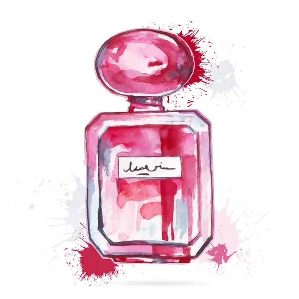 Hermosa botella de perfume . — Vector de stock