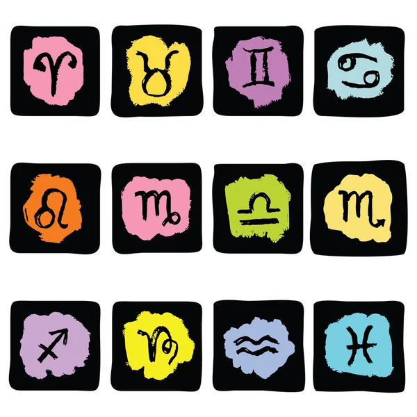 Horoscope Zodiac  Star signs, vector set. — Stock Vector