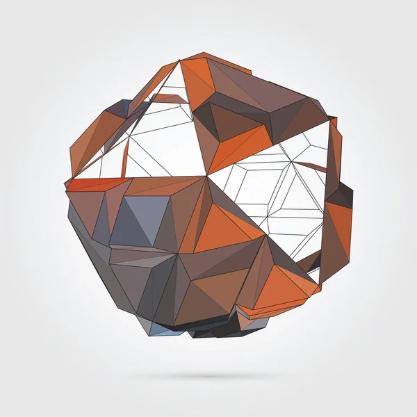 ベクトル。抽象的な 3 d 幾何学的な図. — ストックベクタ