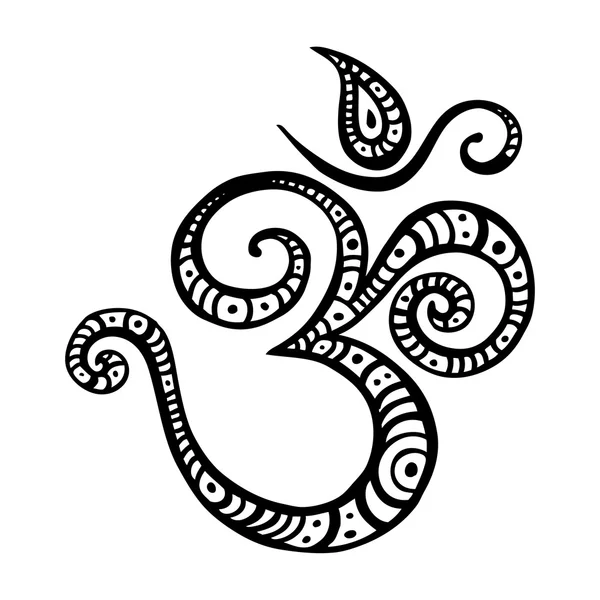 Aum, symbole Om . — Image vectorielle