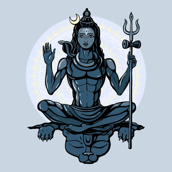 Dios hindú Shiva — Vector de stock