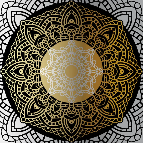 Mandala de oro — Vector de stock