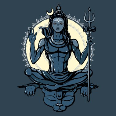 Hindu god Shiva clipart