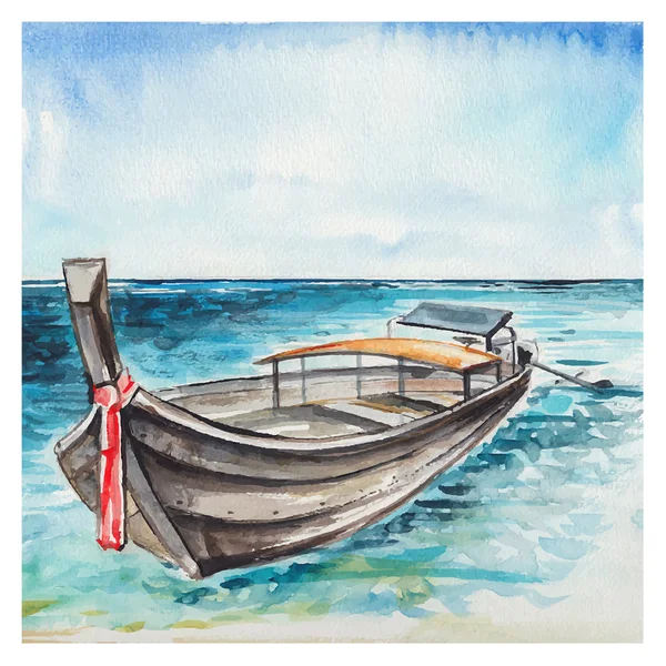 Aquarelle fond de mer — Image vectorielle