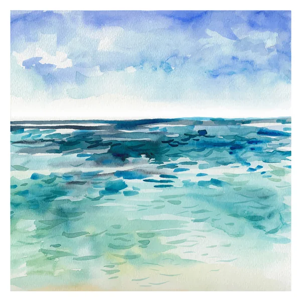 Aquarelle fond de mer — Image vectorielle