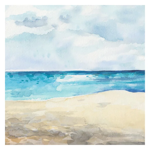 Aquarelle fond de mer — Image vectorielle