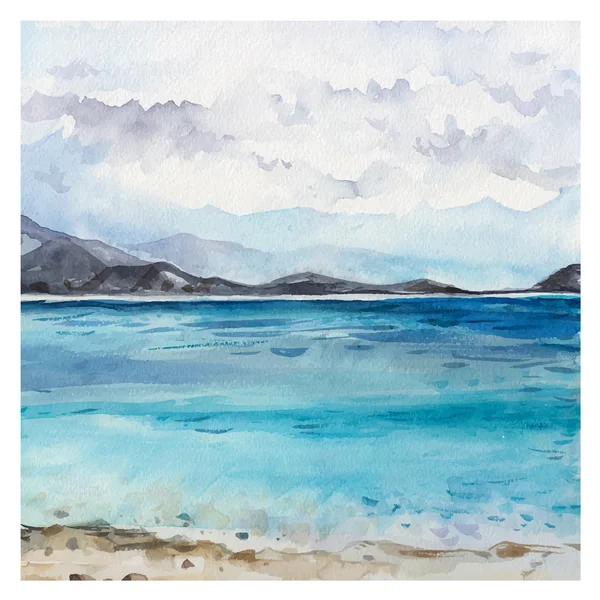 Aquarelle fond de mer — Image vectorielle