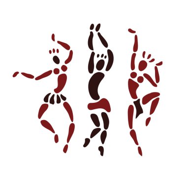Rakamlar Afrikalı dansçılar.