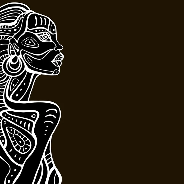 Профіль красиві африканські жінки. — стоковий вектор