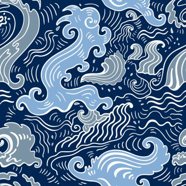 Dalgalar deniz. Sorunsuz arka plan