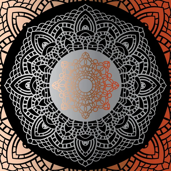 Mandala argenté — Image vectorielle