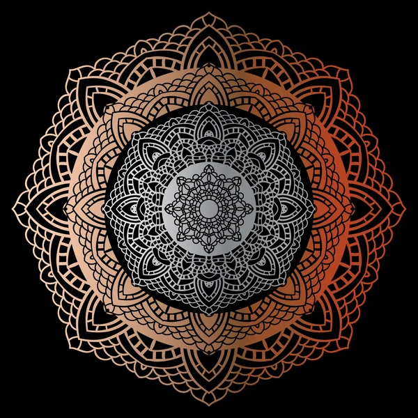 Zilveren mandala — Stockvector