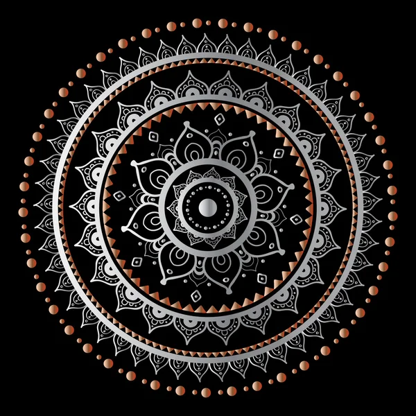 Mandala d'argento — Vettoriale Stock