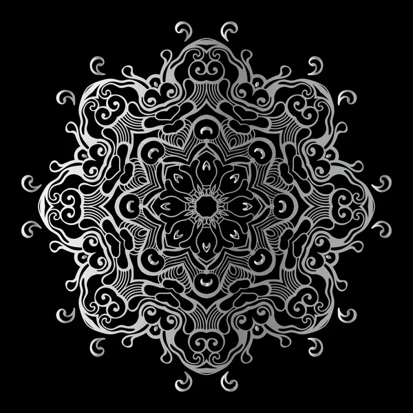 Mandala de plata — Vector de stock