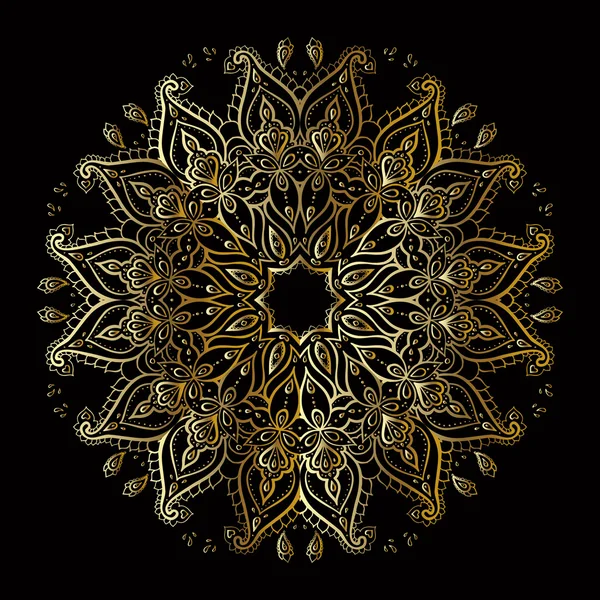 Mandala en or — Image vectorielle