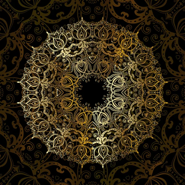 Goldmandala — Stockvektor