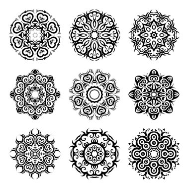Mandala.Vintage desen seti. 
