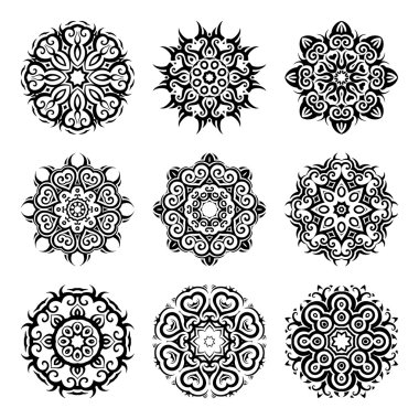 Mandala.Vintage desen seti. 