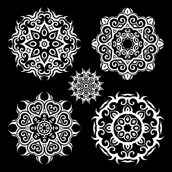 Mandala.Vintage patrón conjunto . — Vector de stock