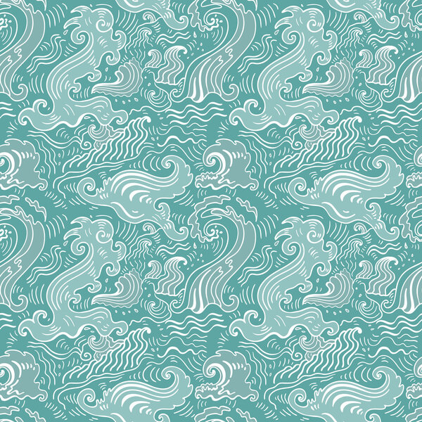 Морские волны. Бесшовный фон
