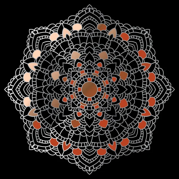 Mandala de plata — Vector de stock