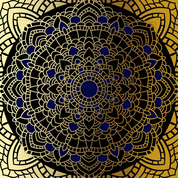Mandala aus Gold — Stockvektor