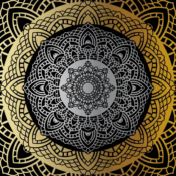 Mandala de oro — Vector de stock