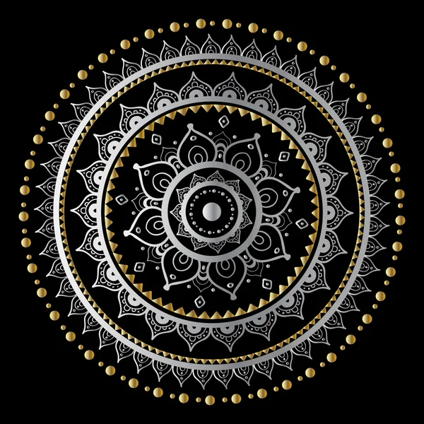 Argint mandala — Vector de stoc