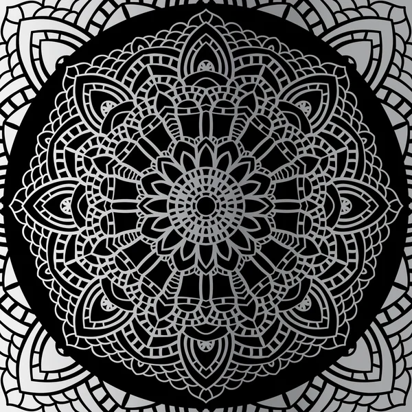 Mandala argenté — Image vectorielle