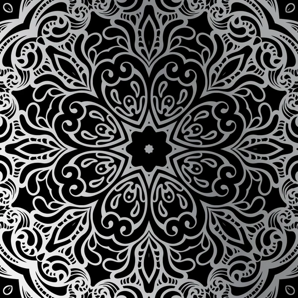 Mandala argenté — Image vectorielle