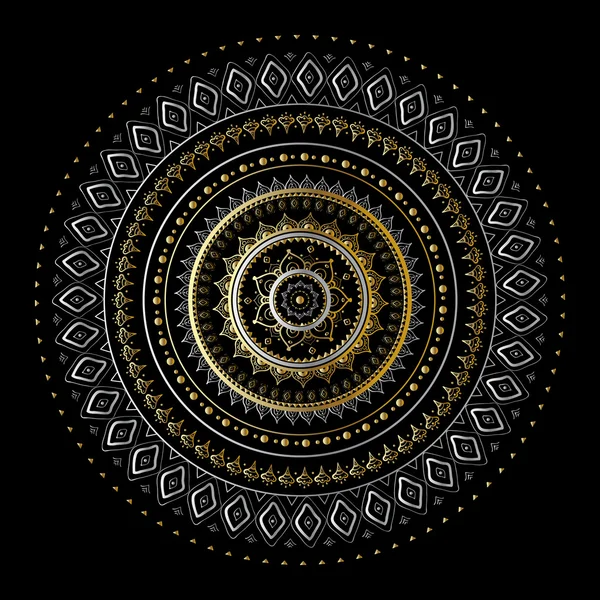 Mandala de oro vintage — Archivo Imágenes Vectoriales