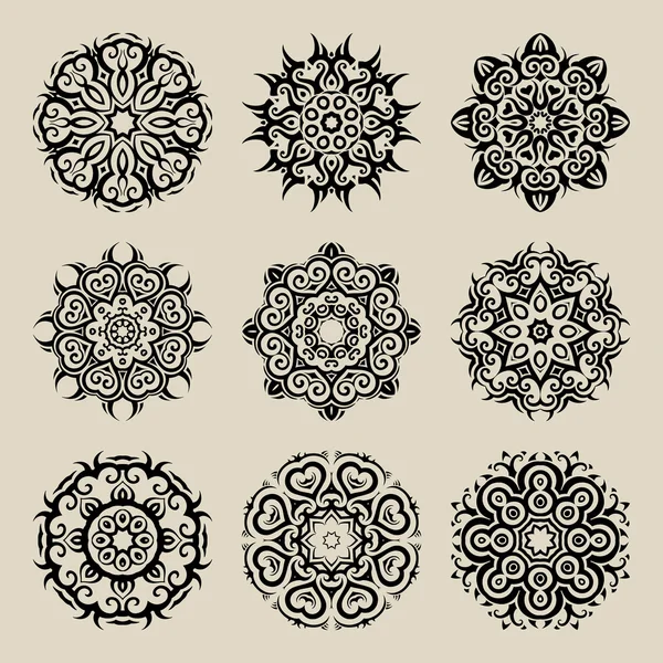 Mandala.Vintage pattern set. — Stock Vector