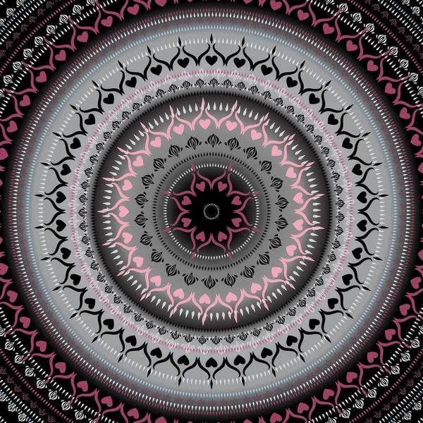 Mandala. Indický dekorativní vzor. — Stockový vektor