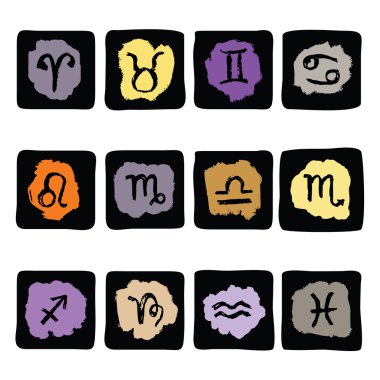 burç burç yıldız işaretleri, vektör set.