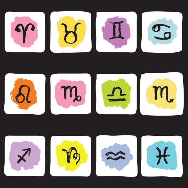 Horoscope Zodiac  Star signs, vector set. — Stock Vector