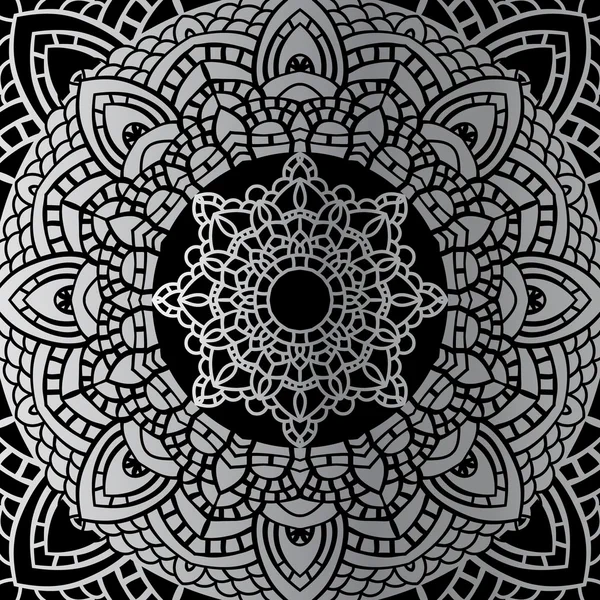 Mandala de plata — Vector de stock