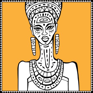 Afrikalı kadın portresi