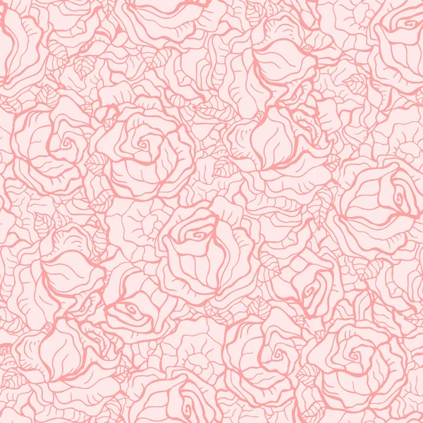 Sömlös rosor mönster — Stock vektor
