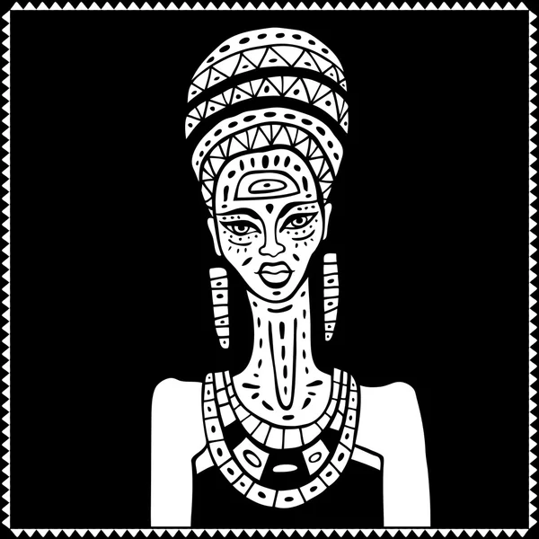 African woman Portrait Stock Illustration