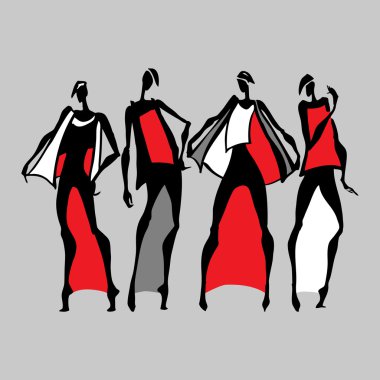 güzel bir kadın silueti. 