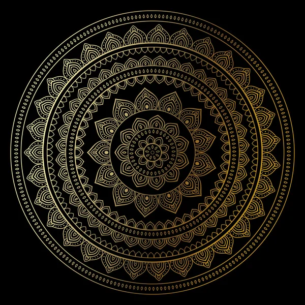 Mandala de oro — Vector de stock
