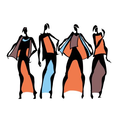 güzel bir kadın silueti. 