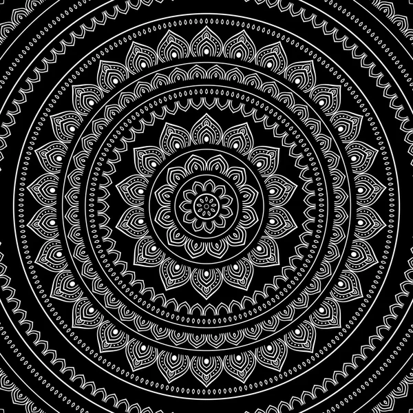 Zilveren mandala — Stockvector