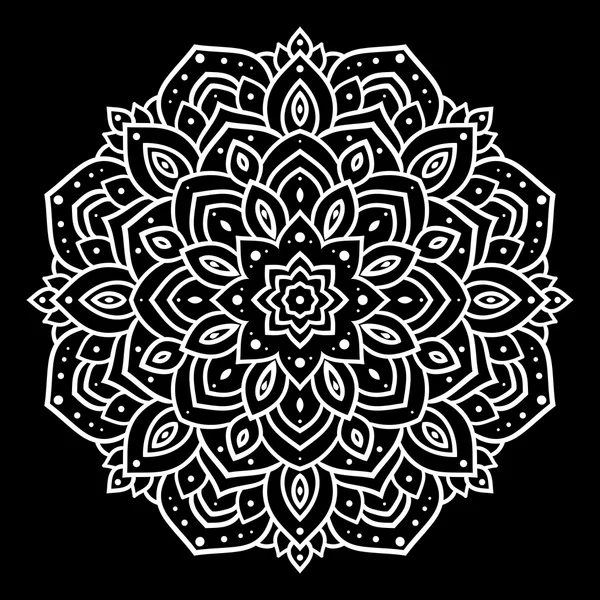 Mandala de plata — Vector de stock