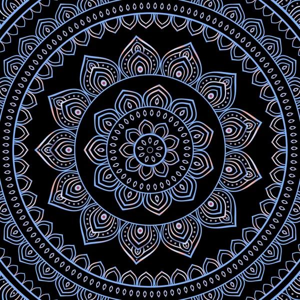 Zilveren mandala — Stockvector