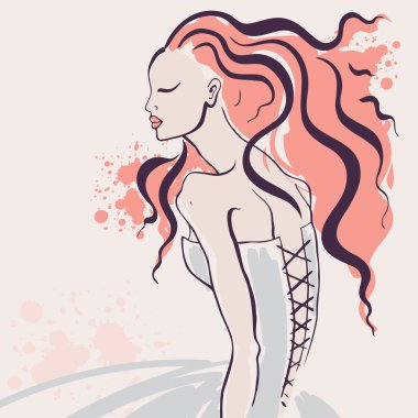 Güzel kadın portresi. 